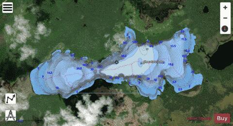 Chocolate Lake depth contour Map - i-Boating App - Satellite