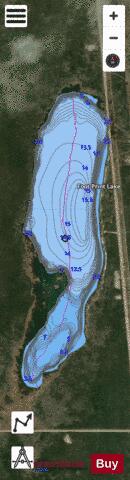 Footprint Lake depth contour Map - i-Boating App - Satellite