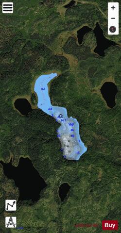 Hook Lake depth contour Map - i-Boating App - Satellite