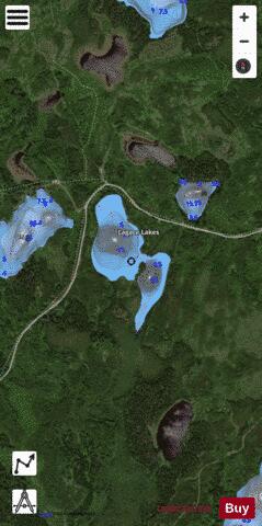 Lagace Lake depth contour Map - i-Boating App - Satellite