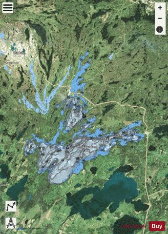 Lake Athapapuskow depth contour Map - i-Boating App - Satellite