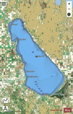 Lake Dauphin depth contour Map - i-Boating App - Satellite