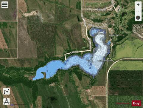 Lake Minnewasta depth contour Map - i-Boating App - Satellite