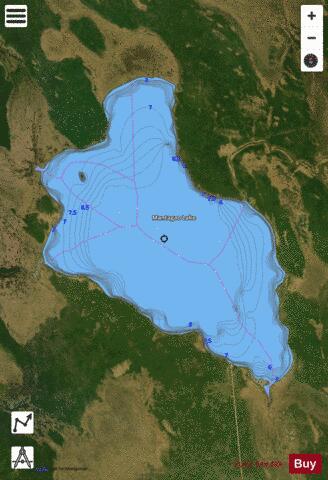 Mantagao Lake depth contour Map - i-Boating App - Satellite