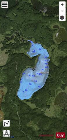 Ralph Lake depth contour Map - i-Boating App - Satellite