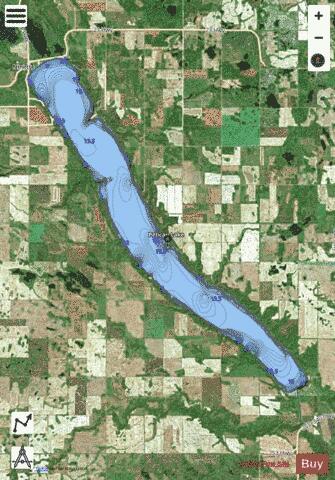 Red River Lake depth contour Map - i-Boating App - Satellite