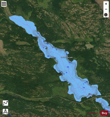 Southcross Lake depth contour Map - i-Boating App - Satellite