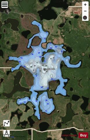 Wargatie Lake depth contour Map - i-Boating App - Satellite