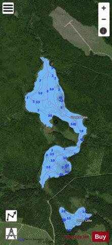 Grants Lake depth contour Map - i-Boating App - Satellite
