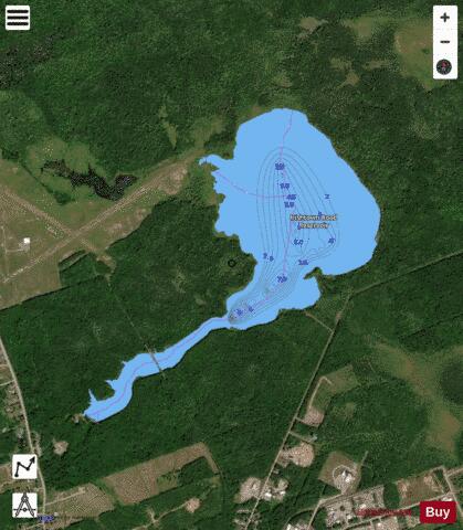 Irishtown Road Reservoir depth contour Map - i-Boating App - Satellite