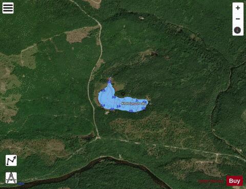 Knoll Spruce Lake depth contour Map - i-Boating App - Satellite