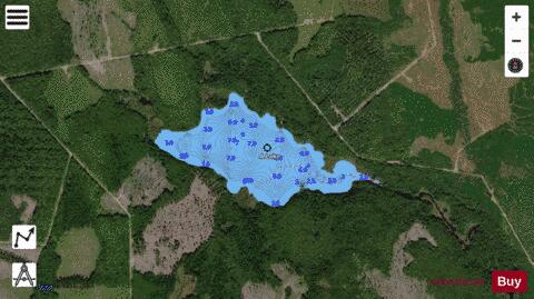 A Lake depth contour Map - i-Boating App - Satellite