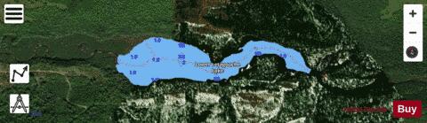 Lower Tetagouche Lake depth contour Map - i-Boating App - Satellite