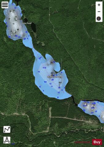 McPherson Pond depth contour Map - i-Boating App - Satellite