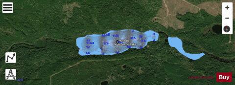 Middle Tetagouche Lake depth contour Map - i-Boating App - Satellite