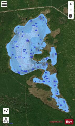 North Little River Lake depth contour Map - i-Boating App - Satellite