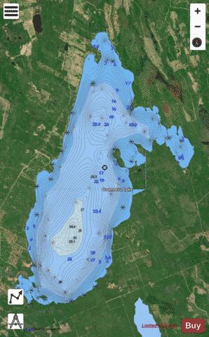 Oromocto Lake depth contour Map - i-Boating App - Satellite