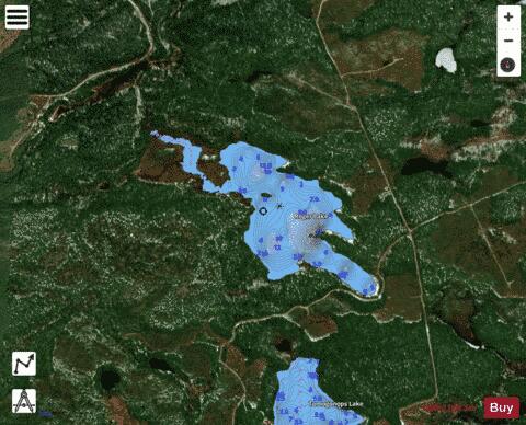 Roger Lake depth contour Map - i-Boating App - Satellite