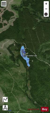 Sole Leather Lake depth contour Map - i-Boating App - Satellite