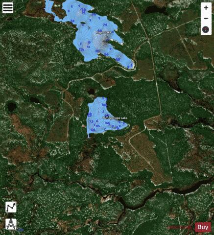 Tomogonops Lake depth contour Map - i-Boating App - Satellite