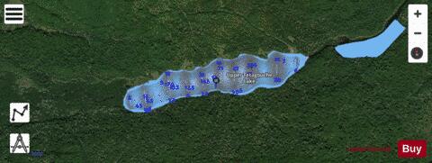 Upper Tetagouche Lake depth contour Map - i-Boating App - Satellite