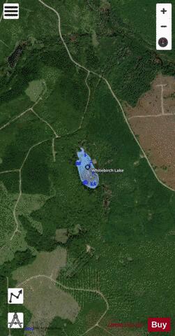 Whitebirch Lake depth contour Map - i-Boating App - Satellite