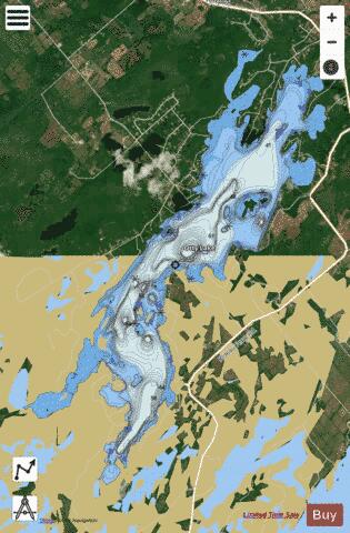 Otty Lake depth contour Map - i-Boating App - Satellite