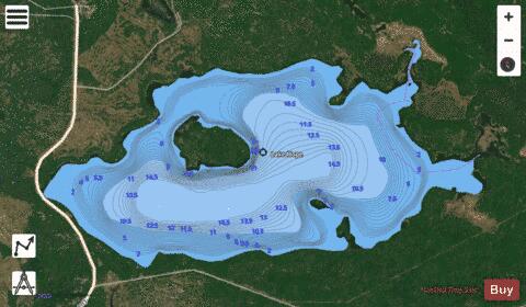 Hope Lake depth contour Map - i-Boating App - Satellite