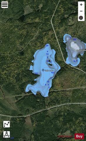Gallo Lake depth contour Map - i-Boating App - Satellite