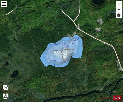 Stringer Lake / Fosters Lake depth contour Map - i-Boating App - Satellite