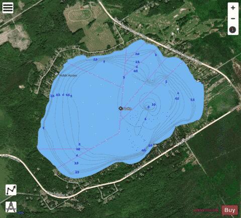 Orr Lake depth contour Map - i-Boating App - Satellite