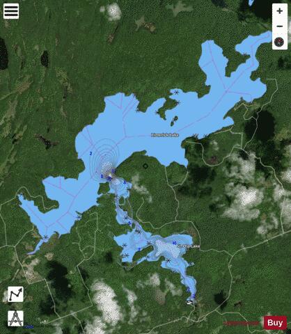 Lake St. Ola depth contour Map - i-Boating App - Satellite