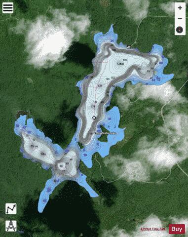 Mephisto Lake depth contour Map - i-Boating App - Satellite