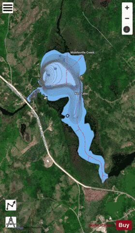 Kerr Lake (Lanark) depth contour Map - i-Boating App - Satellite