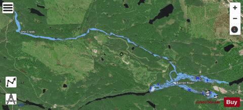 Black Bay + Lac Du Bois Dur depth contour Map - i-Boating App - Satellite
