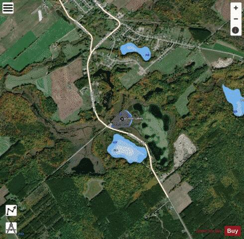 Blue Lake #1 (Pembroke Little Lakes) depth contour Map - i-Boating App - Satellite