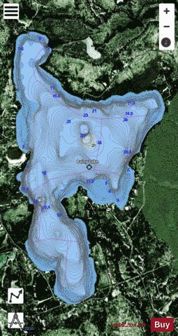 Bartlett (Rainy) Lake depth contour Map - i-Boating App - Satellite