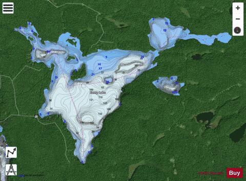 Camp (Flossie) Lake depth contour Map - i-Boating App - Satellite
