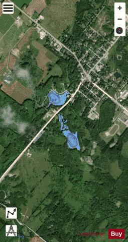 Flesherton Lake depth contour Map - i-Boating App - Satellite