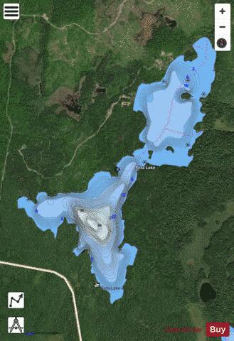 Reta Lake depth contour Map - i-Boating App - Satellite