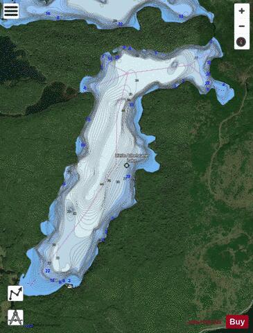 Little Athlestane Lake depth contour Map - i-Boating App - Satellite