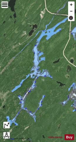 Smiley Lake depth contour Map - i-Boating App - Satellite