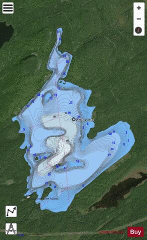 Starnes Lake depth contour Map - i-Boating App - Satellite