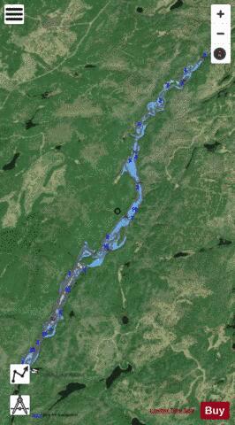 Onion Lake depth contour Map - i-Boating App - Satellite
