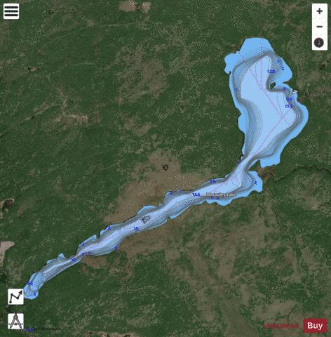 Macauley Lake depth contour Map - i-Boating App - Satellite