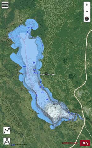 Kabitotikwia Lake depth contour Map - i-Boating App - Satellite