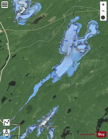 Eaglehead Lake depth contour Map - i-Boating App - Satellite