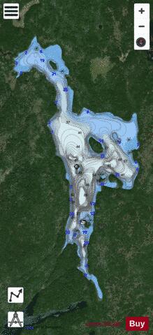 Trump Lake depth contour Map - i-Boating App - Satellite