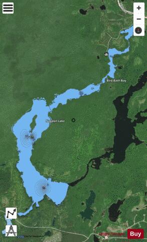 Nagasin Lake depth contour Map - i-Boating App - Satellite