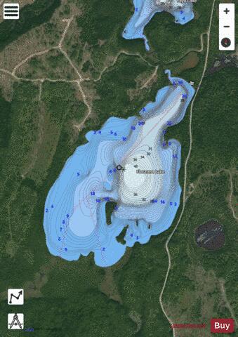 Floranna Lake depth contour Map - i-Boating App - Satellite